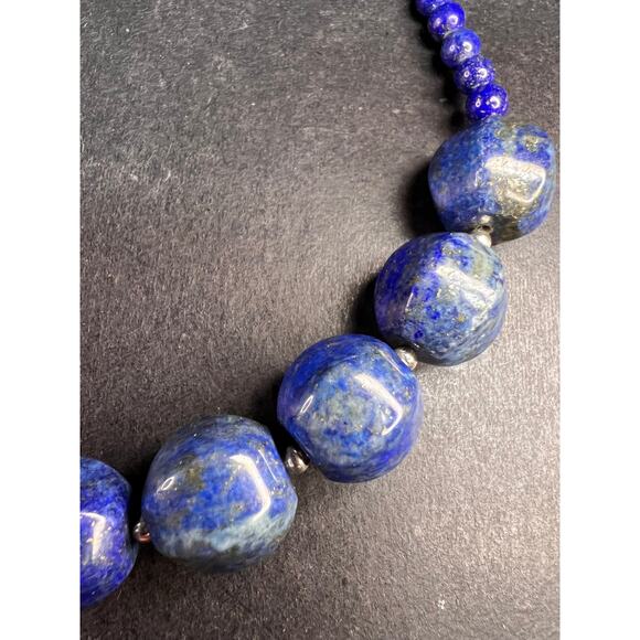 NEW lapis and sterling silver 18 inch necklace - Picture 6 of 15